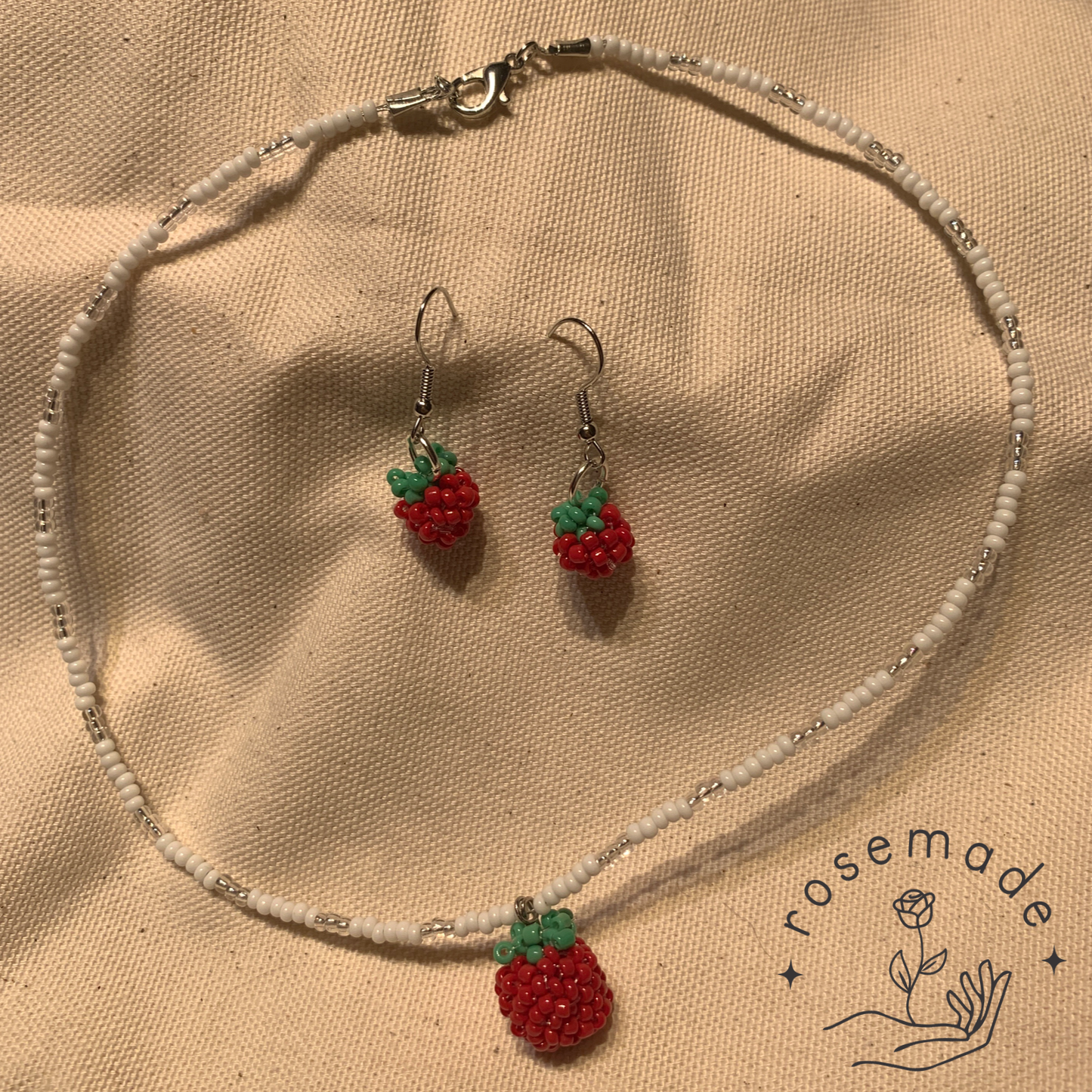 Strawberry Earrings / Necklace / Set