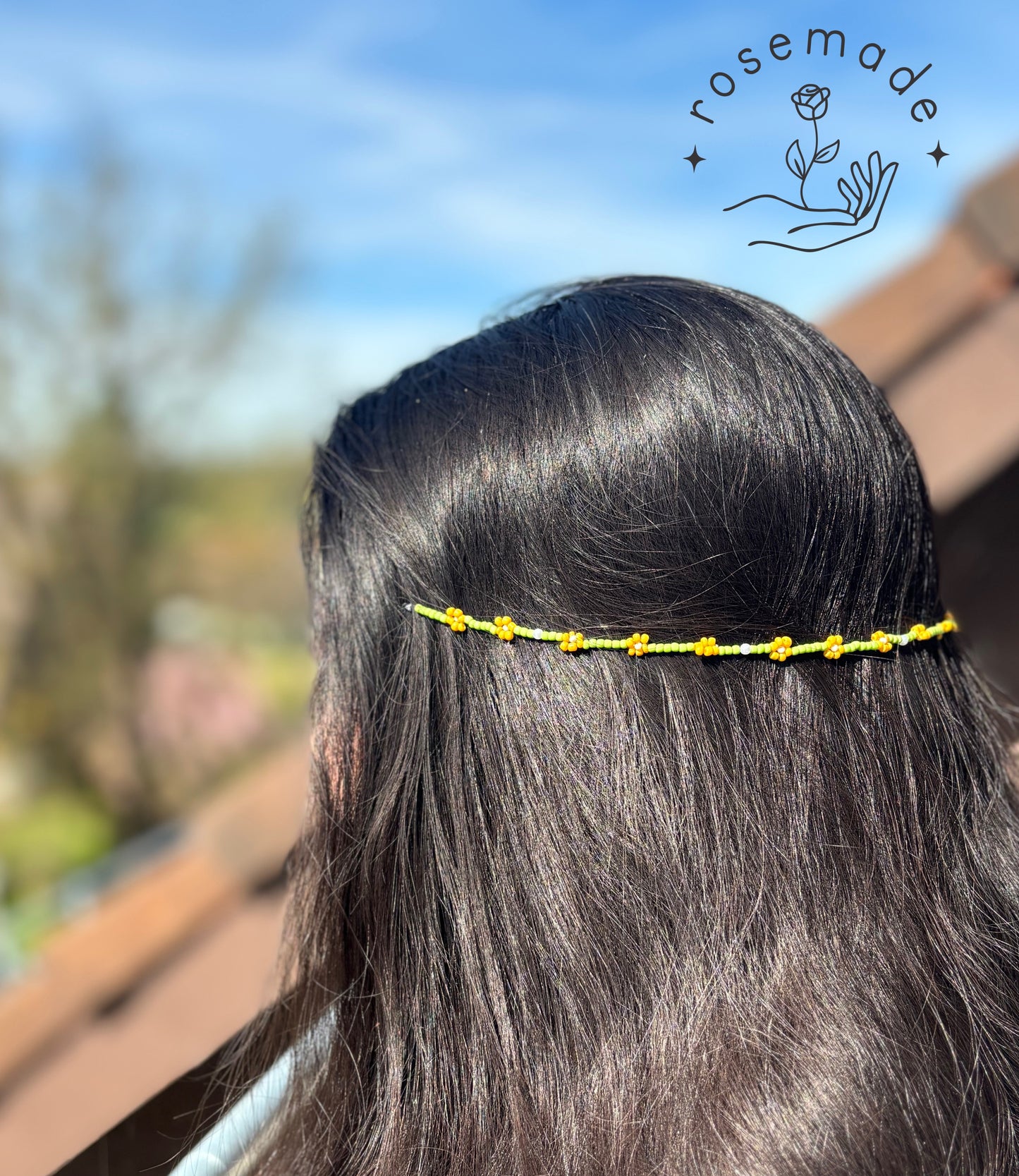 Flower hair chain